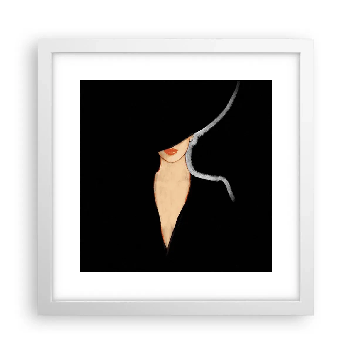 Póster en marco blanco - Elegancia y estilo - 30x30 cm