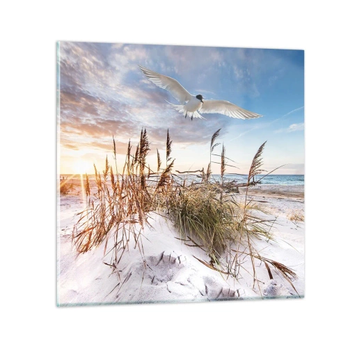 Cuadro sobre vidrio - Impresiones sobre Vidrio - Viento del mar - 70x70 cm