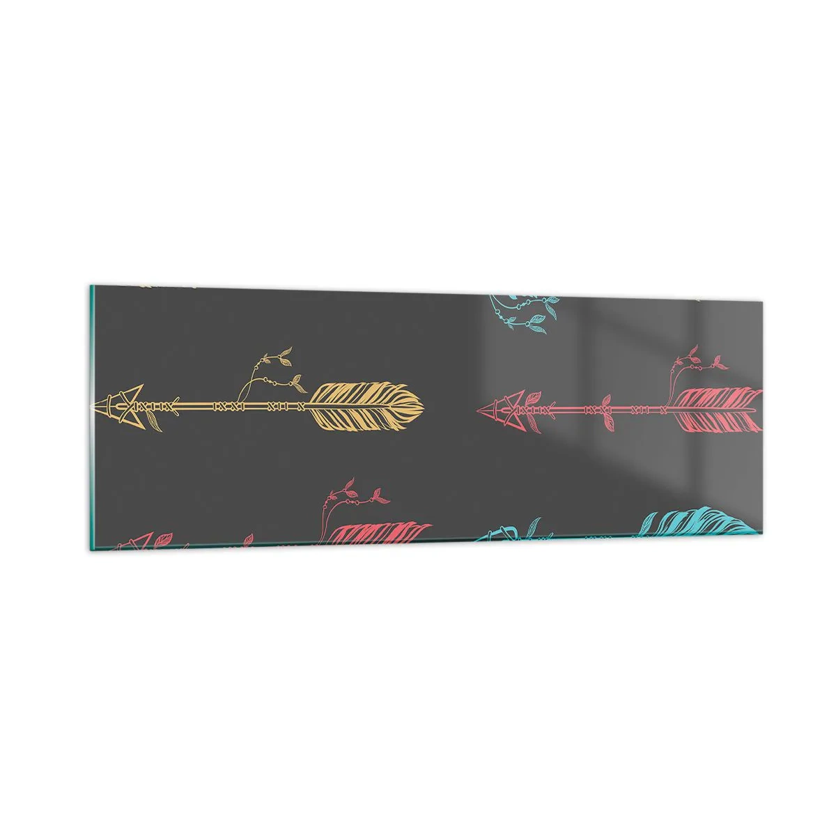 Cuadro sobre vidrio - Impresiones sobre Vidrio - Flechas - 90x30 cm