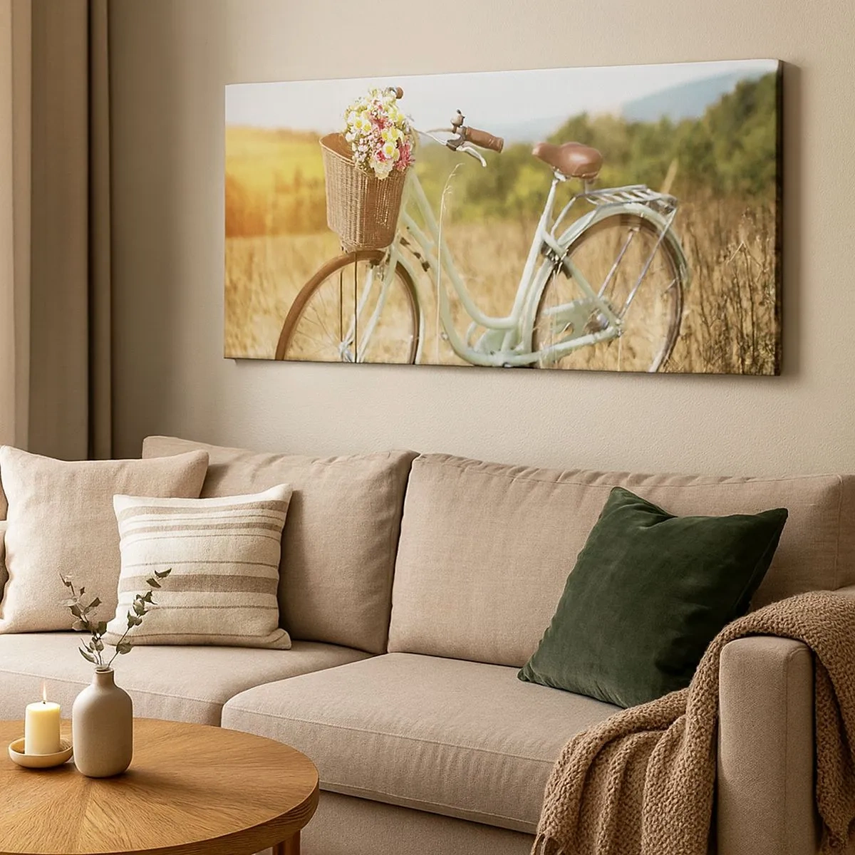 Cuadro sobre lienzo - Impresión de Imagen - Me quedaré aquí un tiempo - 100x40 cm