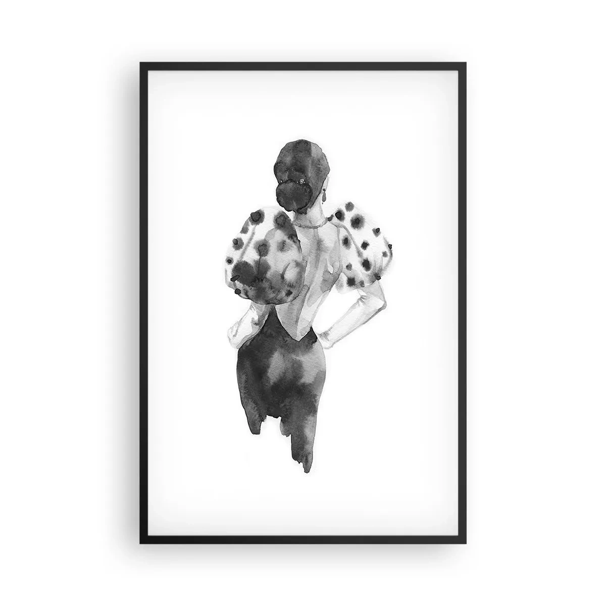 Póster en marco negro - Pasa justo por aquí - 61x91 cm