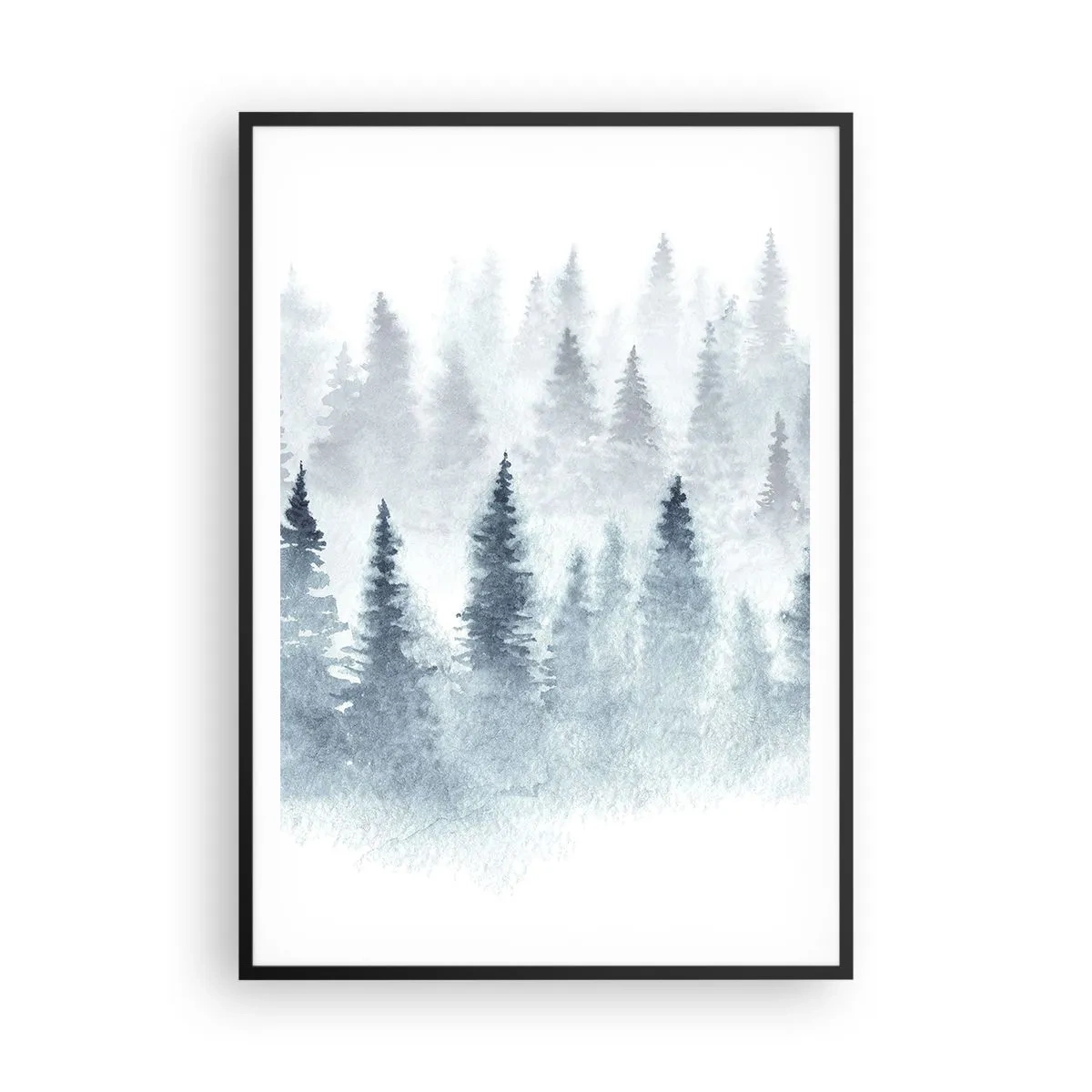 Póster en marco negro - Envuelto en la niebla - 70x100 cm