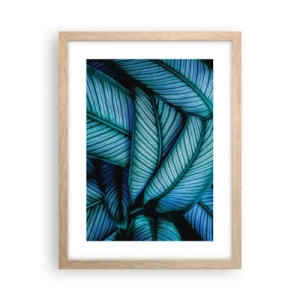 Póster en marco roble claro - Líneas de vida - 30x40 cm