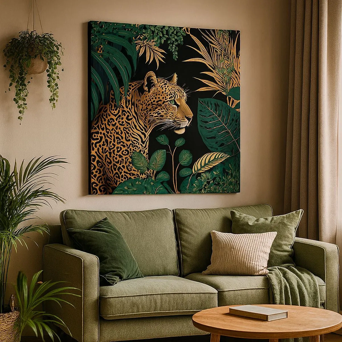 Cuadro sobre lienzo - Impresión de Imagen - El anfitrión en la jungla - 30x30 cm