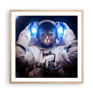 Póster en marco roble claro - Houston, tienes un problema. - 60x60 cm