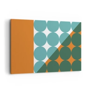 Cuadro sobre lienzo - Impresión de Imagen - Patrones geométricos en colores contrastantes - 120x80cm - Hacia arriba y en diagonal - Decoración de pared moderna para salón y dormitorio ARTTOR