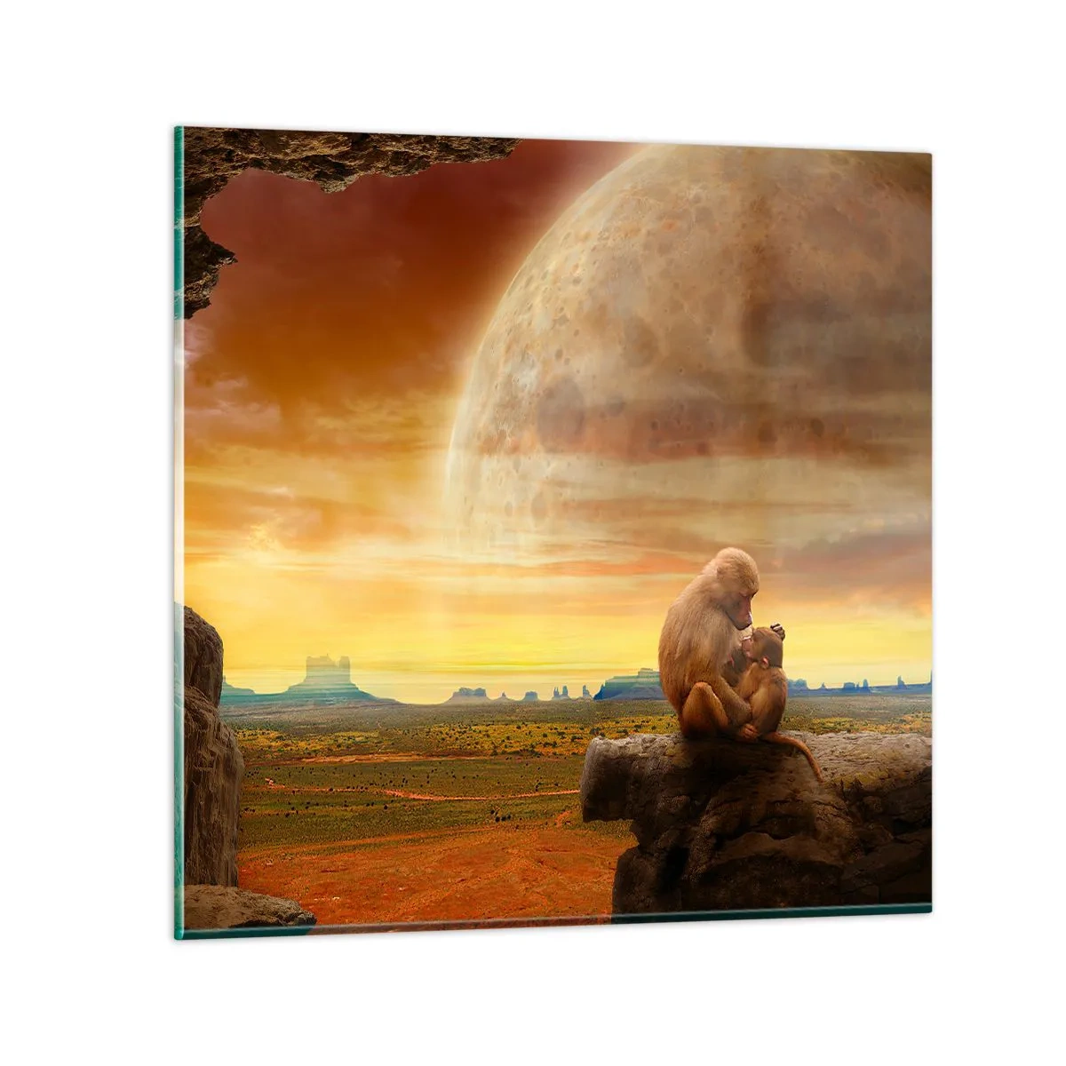 Cuadro sobre vidrio - Impresiones sobre Vidrio - El amor es igual en todas partes - 40x40 cm