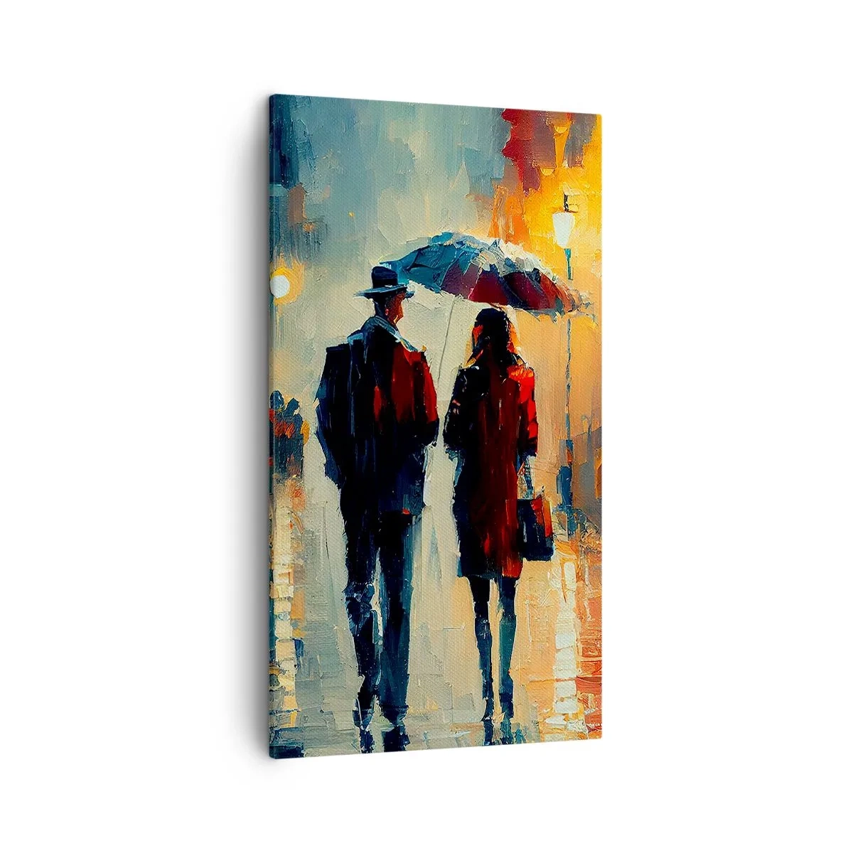 Cuadro sobre lienzo - Impresión de Imagen - Historia de amor urbana - 45x80 cm