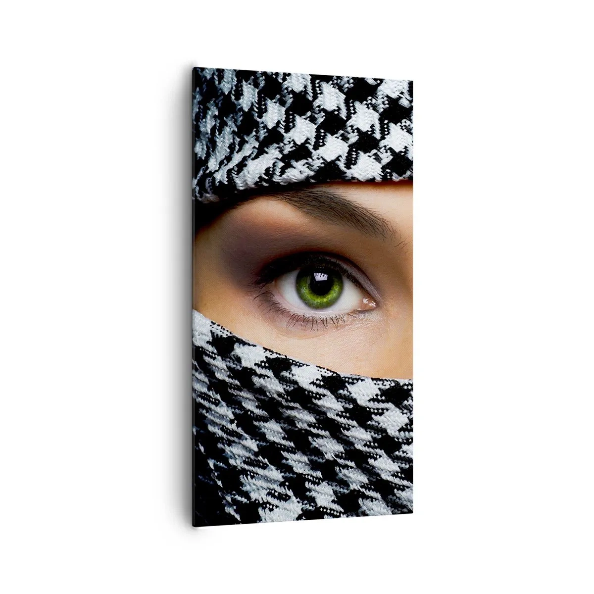 Cuadro sobre lienzo - Impresión de Imagen - Hermosa mirada de ojos verdes - 65x120 cm