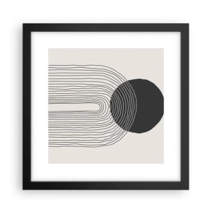Póster en marco negro - Temblor y certeza - 30x30 cm