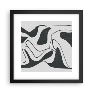 Póster en marco negro - Juego abstracto en un laberinto - 30x30 cm