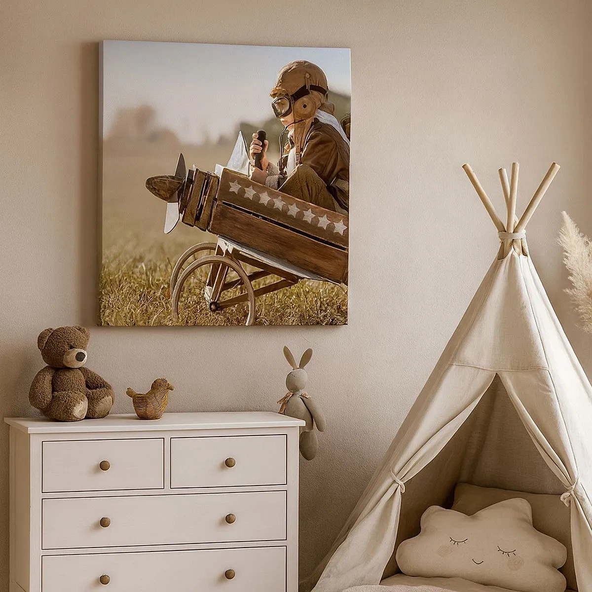 Cuadro sobre lienzo - Impresión de Imagen - Despegue hacia un sueño - 30x30 cm