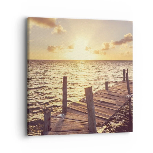 Cuadro sobre lienzo - Impresión de Imagen - Una tierra dorada de dulzura - 40x40 cm