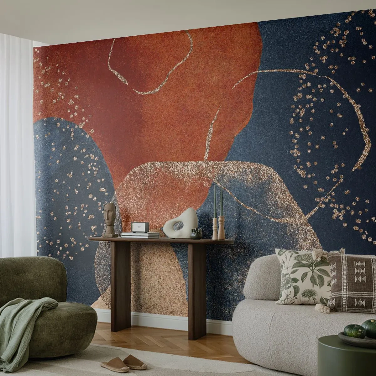 Fotomural Autadhesivo Deluxe Sticker - La ligereza del ser - Abstracción, Pedazo, Arte Moderno - 400x280 cm