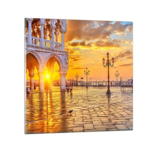 Cuadro sobre vidrio - Impresiones sobre Vidrio - ¿Dónde están todos? - 50x50 cm