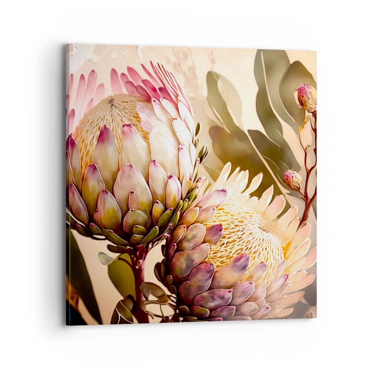 Cuadro sobre lienzo - Impresión de Imagen - Abrazados con ternura - 70x70 cm