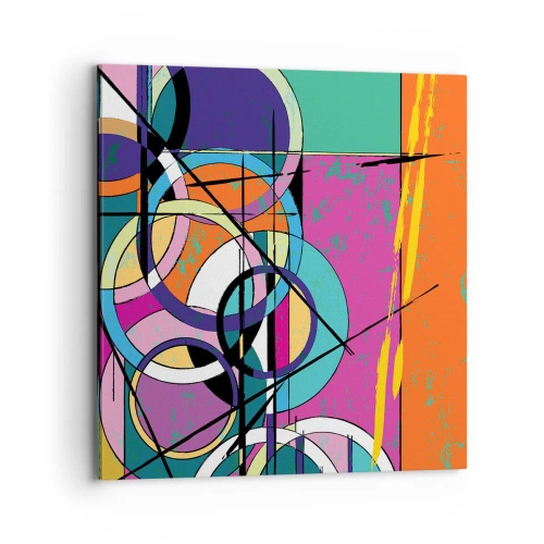 Cuadro sobre lienzo - Impresión de Imagen - Círculo sobre círculo - 70x70 cm