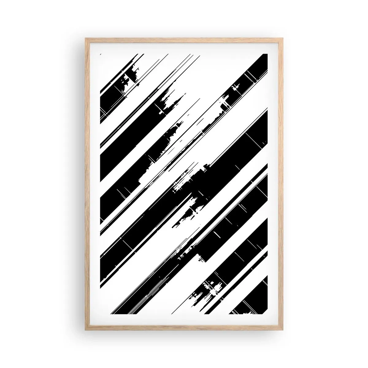 Póster en marco roble claro - Composición intensa y dinámica - 61x91 cm