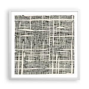 Póster en marco blanco - Composición del tejido - 60x60 cm