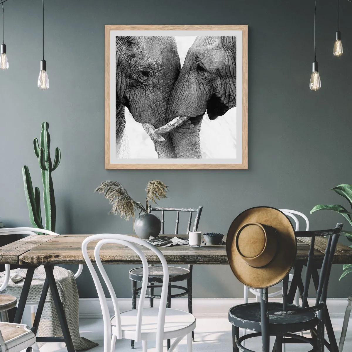 Póster en marco roble claro - Una confesión sincera - 40x40 cm