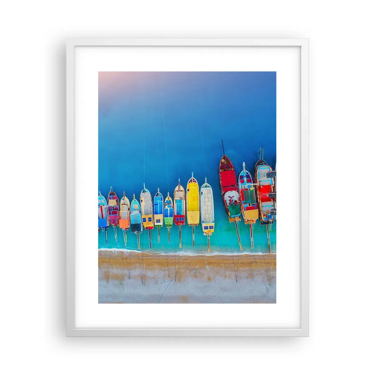 Póster en marco blanco - A vista de pájaro - 40x50 cm