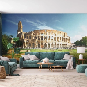 Fotomural Premium Sand - Todavía se oye el sonido de las armas - Coliseo, Roma, Arquitectura - 400x280 cm