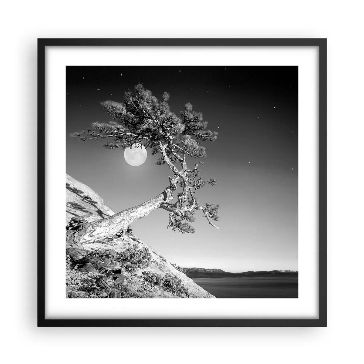 Póster en marco negro - Un guerrero victorioso - 50x50 cm