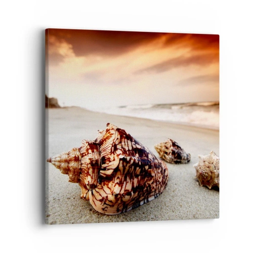 Cuadro sobre lienzo - Impresión de Imagen - Los exiliados de las olas - 40x40 cm