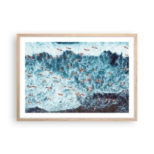Póster en marco roble claro - Un desfile marítimo - 70x50 cm