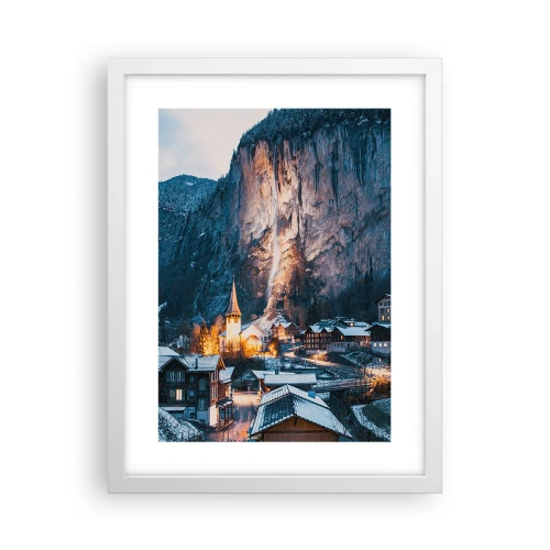 Póster en marco blanco - El espíritu luminoso del invierno - 30x40 cm