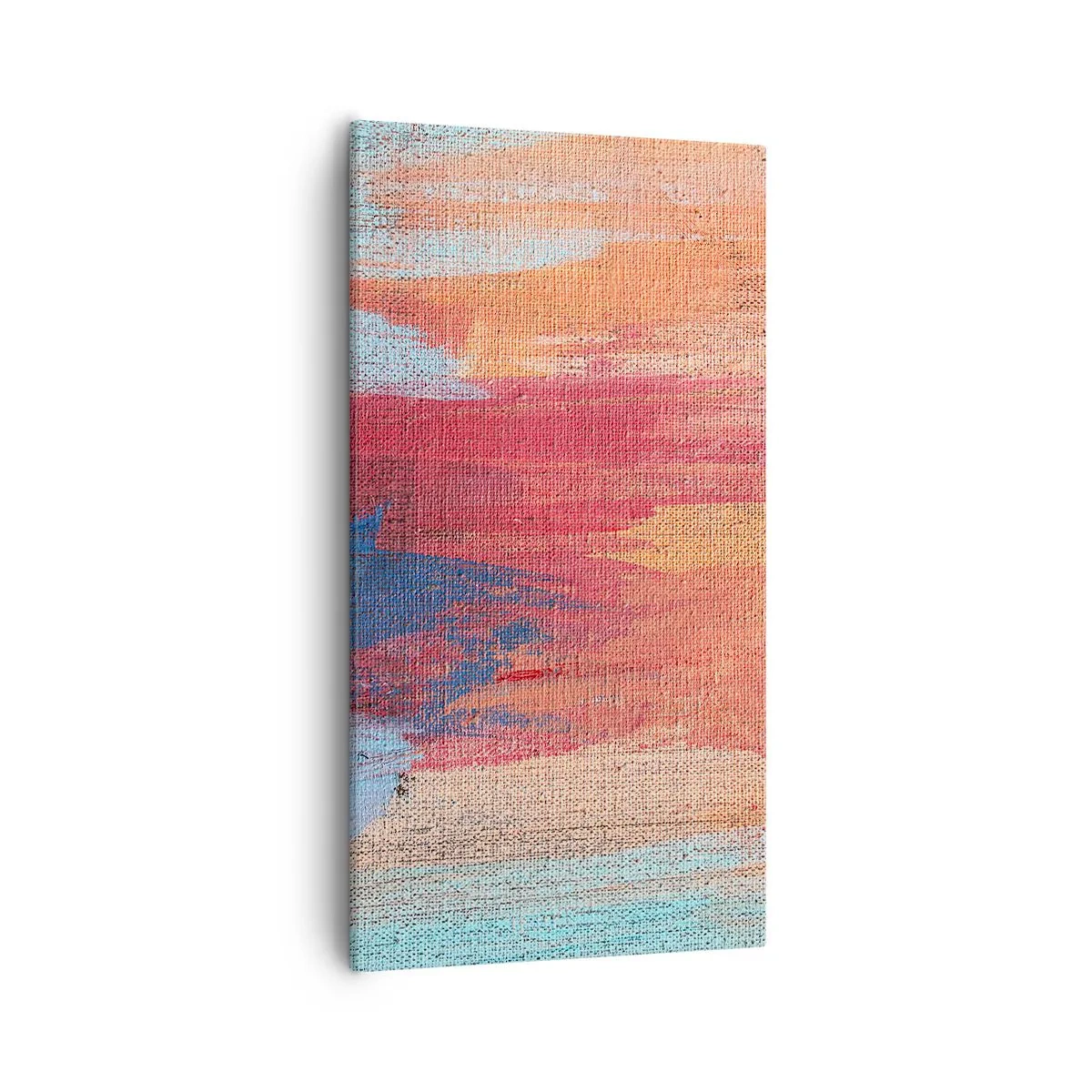 Cuadro sobre lienzo - Impresión de Imagen - Trazos de arco iris - 55x100 cm