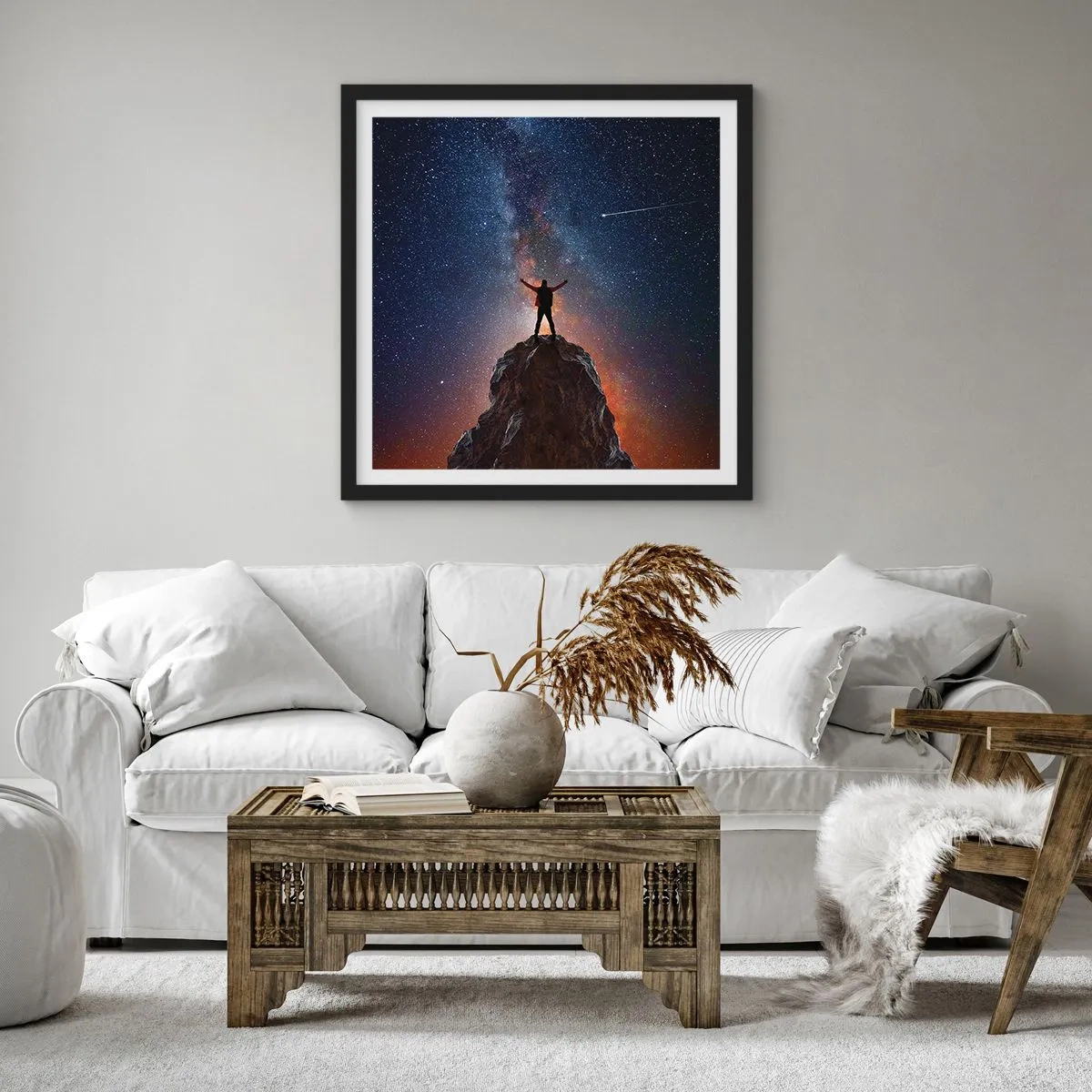 Póster en marco negro - ¡El poder está conmigo! - 30x30 cm