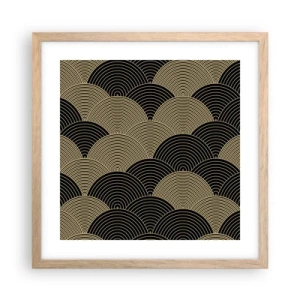 Póster en marco roble claro - Multiplicación de la unidad - 40x40 cm