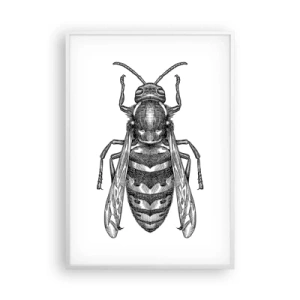 Póster en marco blanco - Desde un planeta de insectos - 70x100 cm