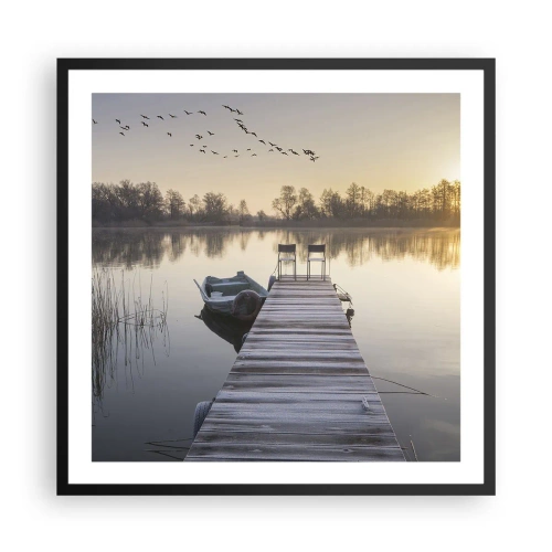 Póster en marco negro - Volveré en un rato - 60x60 cm