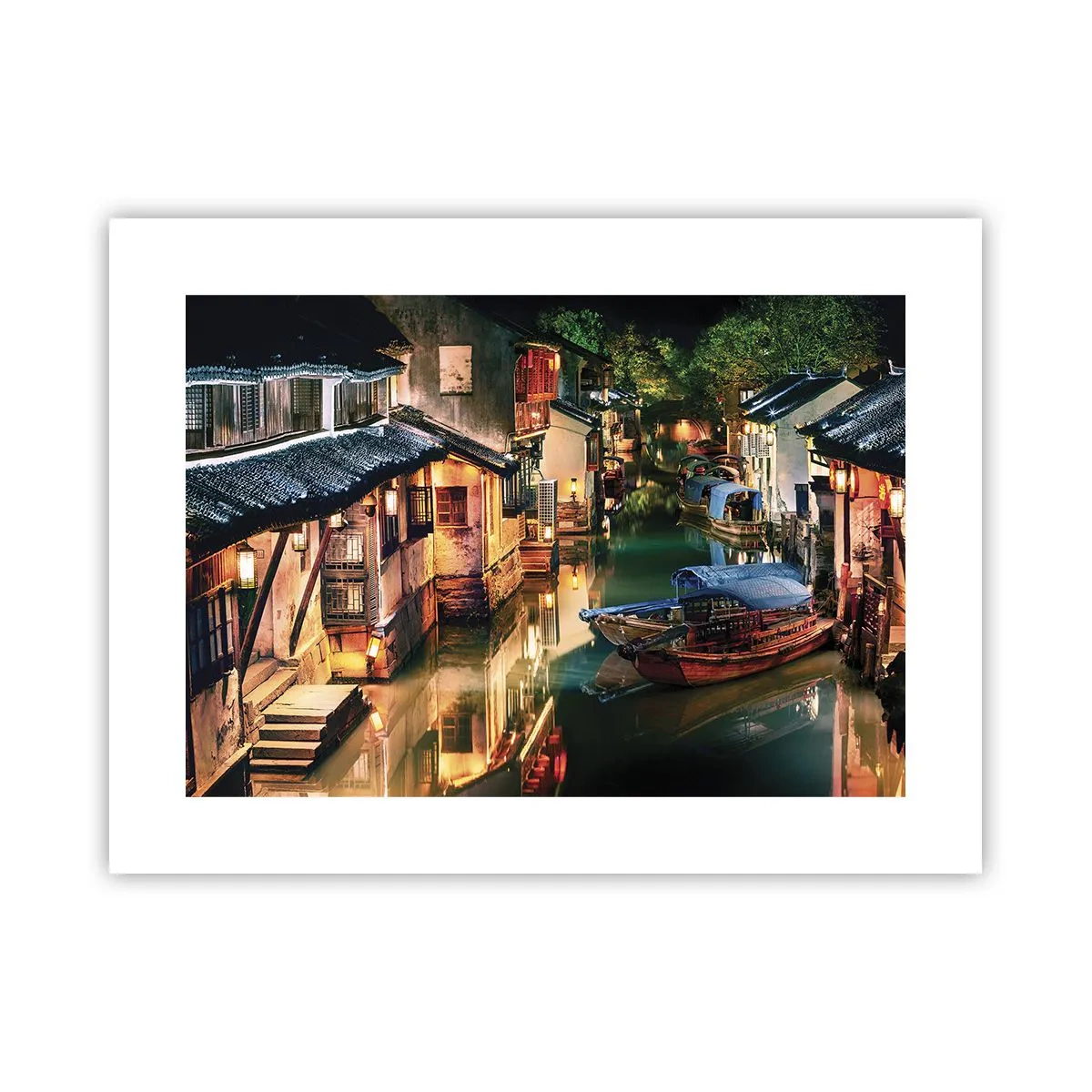 Póster - Noche en una calle china - 40x30 cm