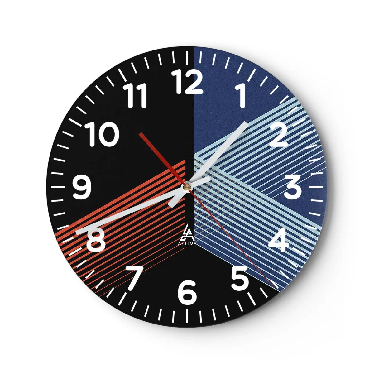 Reloj de pared - Reloj de vidrio - La rectitud - 30x30 cm