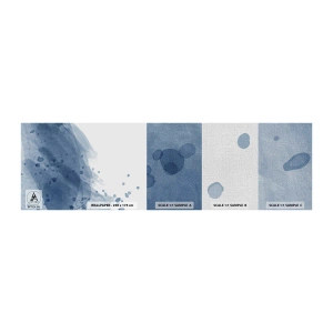 Muestra de fotomural Premium Canvas - Tul azul - Abstracción, Pedazo, Cuadro - 100x30 cm