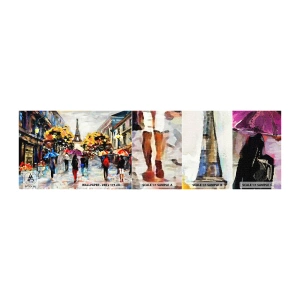 Muestra de fotomural autoadhesivo Deluxe Sticker - Especialmente hermoso en otoño - Ciudad, París, Torre Eiffel - 100x30 cm