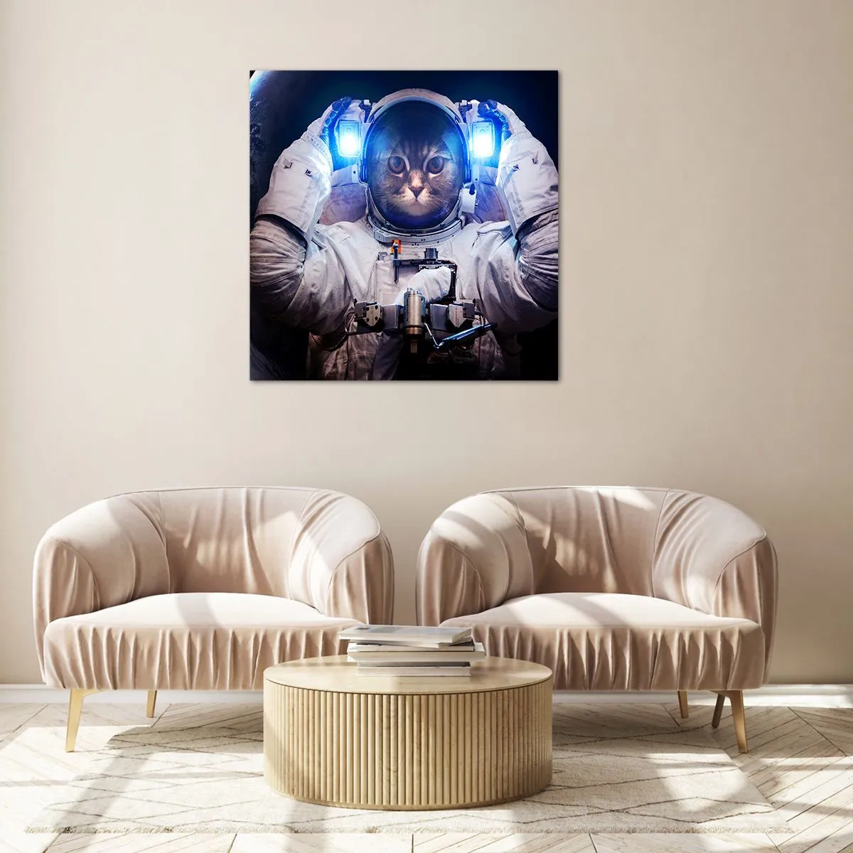 Cuadro sobre vidrio - Impresiones sobre Vidrio - Houston, tienes un problema. - 60x60 cm