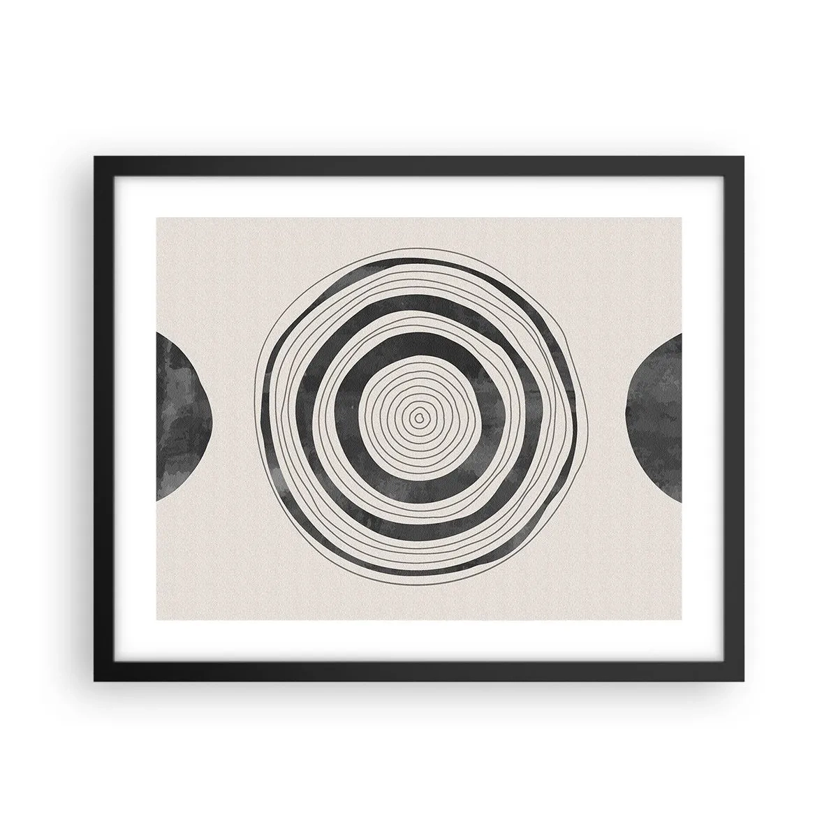 Póster en marco negro - Lo importante es lo que hay entre medias - 50x40 cm