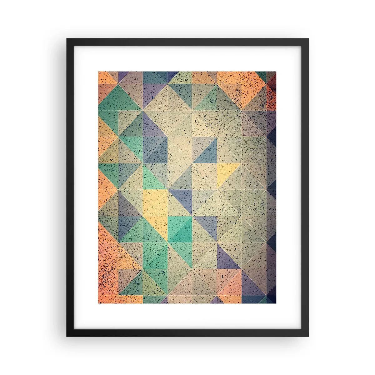 Póster en marco negro - República de los triángulos - 40x50 cm