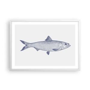 Póster en marco blanco - Saludos desde los mares del norte - 70x50 cm