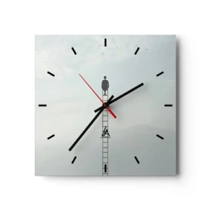 Reloj de pared - Reloj de vidrio - Hacia lo más alto - 40x40 cm