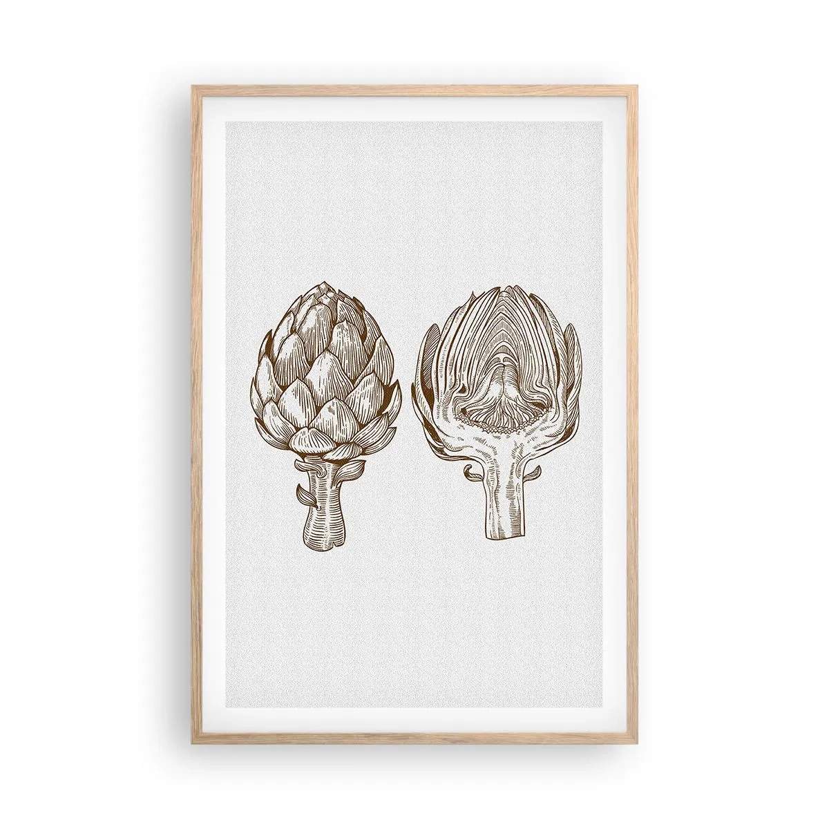 Póster en marco roble claro - Lección de anatomía - 61x91 cm