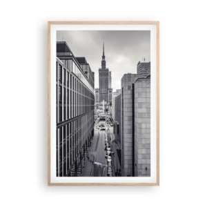 Póster en marco roble claro - Valle de Varsovia - 61x91 cm