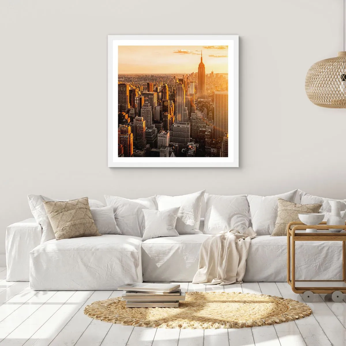 Póster en marco blanco - Creciendo al sol - 60x60 cm