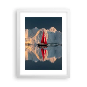 Póster en marco blanco - En el límite del mundo - 30x40 cm