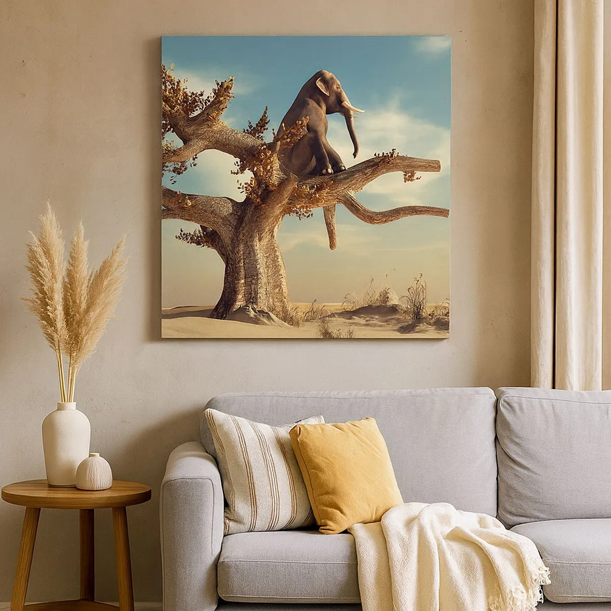 Cuadro sobre lienzo - Impresión de Imagen - Un nuevo punto de vista - 30x30 cm