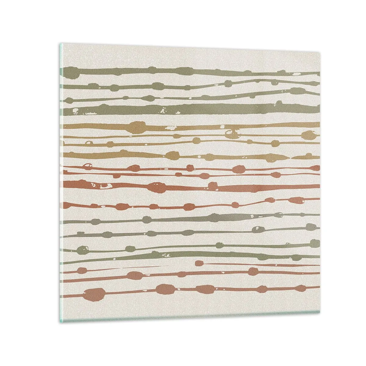 Cuadro sobre vidrio - Impresiones sobre Vidrio - Composición de notas musicales - 30x30 cm